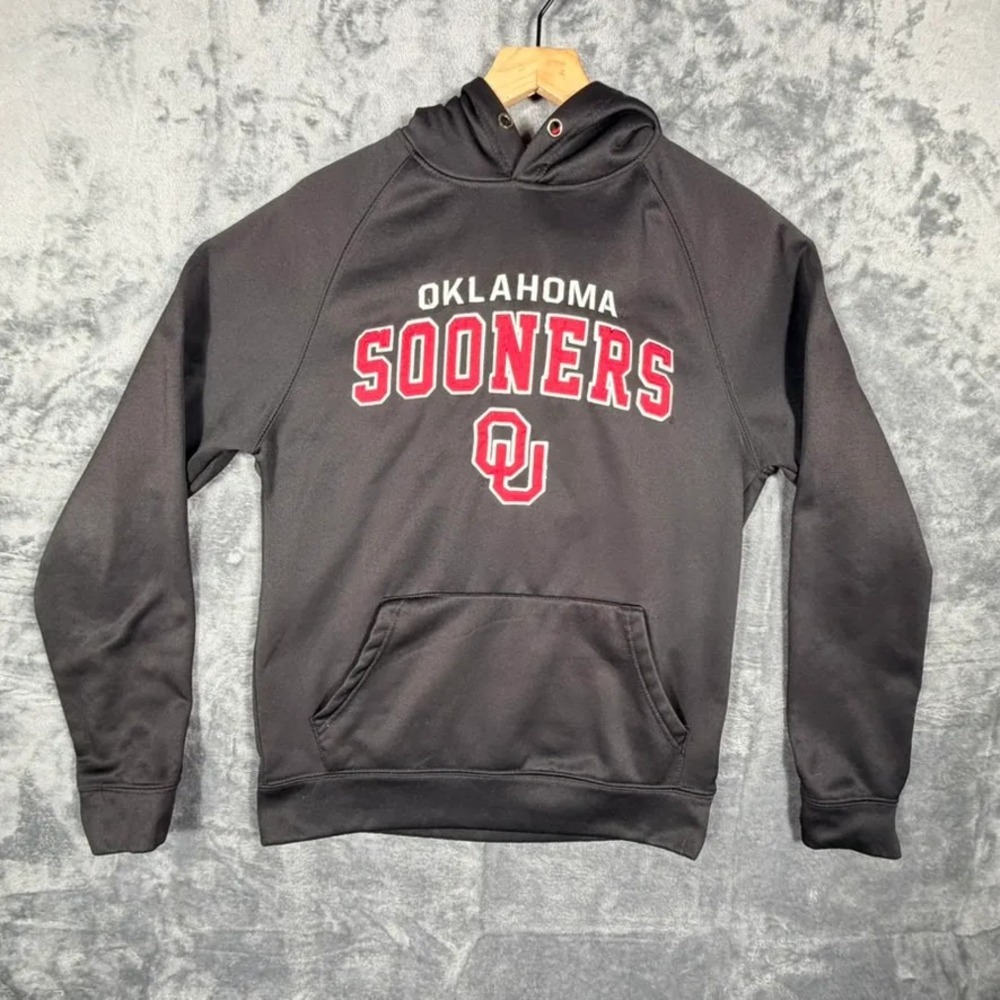Oklahoma Sooners Hoodie Colosseum Mens S Gray‎ Pullover Hoodie NCAA